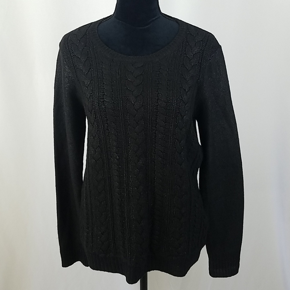 Joie Susie women M black sweater‎ crewneck wool yak blend costal minimalist goth